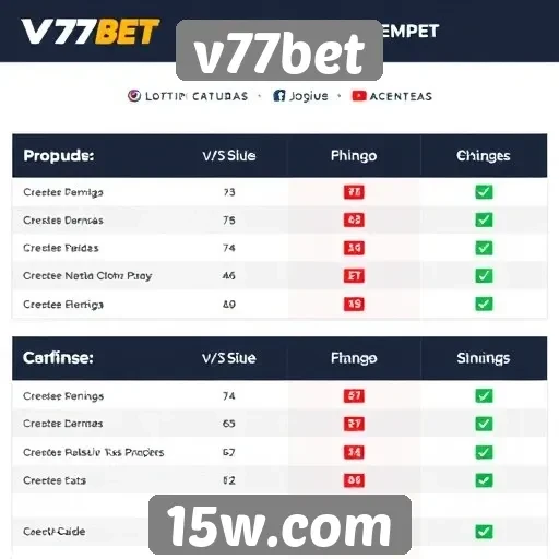 comparação entre v77bet e concorrentes do setor